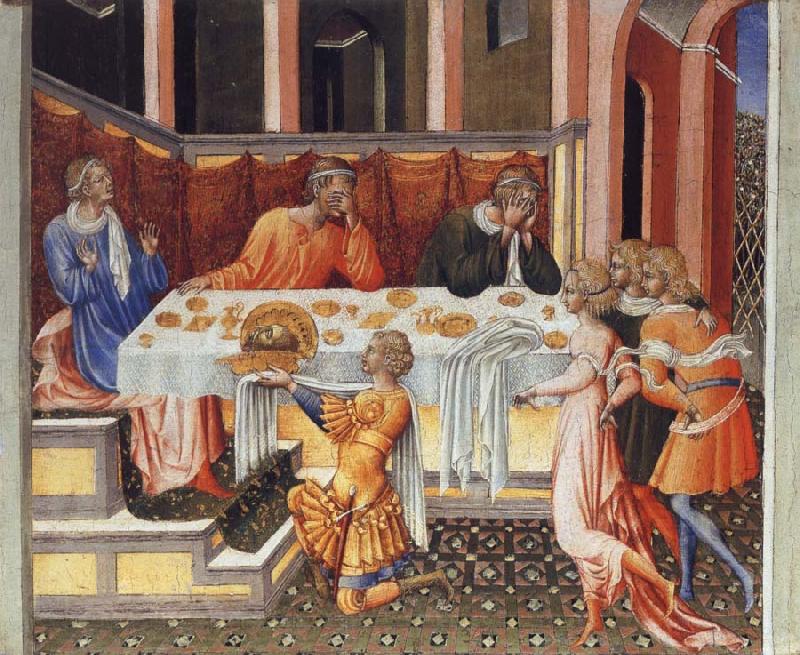 Giovanni di Paolo The Feast of Herod Norge oil painting art